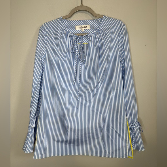 Diane Von Furstenberg Striped Blouse - Picture 1 of 3